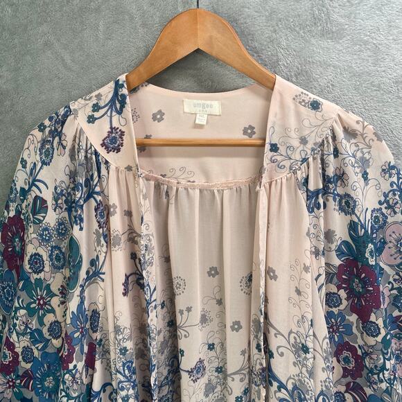 Umgee‎ Kimono Size M/L Floral Fringe Indie Boho Chic Fairy Grunge Festival - Picture 3 of 13